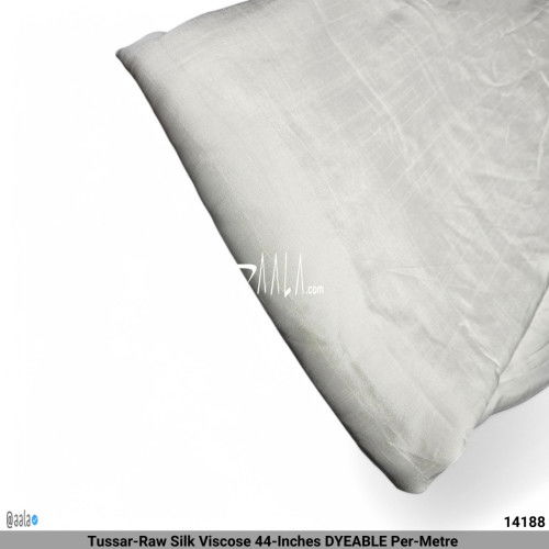 Tussar-Raw Silk Viscose 44-Inches DYEABLE Per-Metre #14188