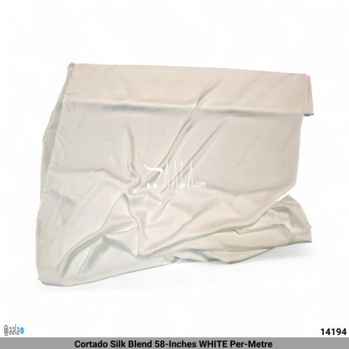 Cortado Silk Blend 58-Inches WHITE Per-Metre #14194