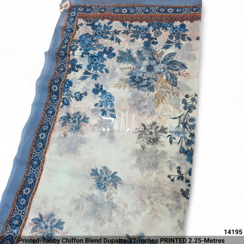 Printed-Tabby Chiffon Blend Dupatta-32-Inches PRINTED 2.25-Metres #14195