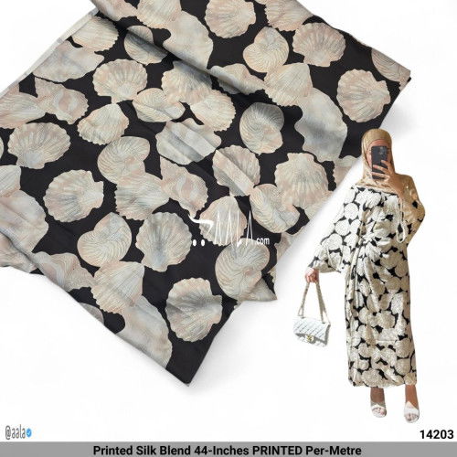 Printed Silk Blend 44-Inches PRINTED Per-Metre #14203