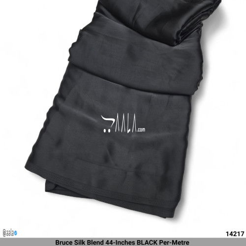 Bruce Silk Blend 44-Inches BLACK Per-Metre #14217