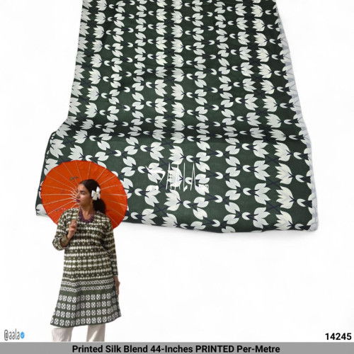 Printed Silk Blend 44-Inches PRINTED Per-Metre #14245