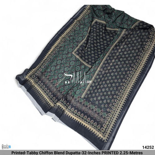 Printed-Tabby Chiffon Blend Dupatta-32-Inches PRINTED 2.25-Metres #14252