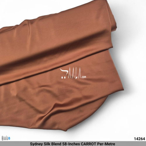 Sydney Silk Blend 58-Inches CARROT Per-Metre #14264