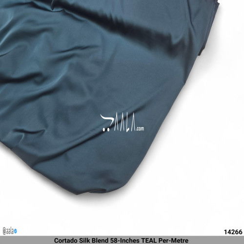 Cortado Silk Blend 58-Inches TEAL Per-Metre #14266