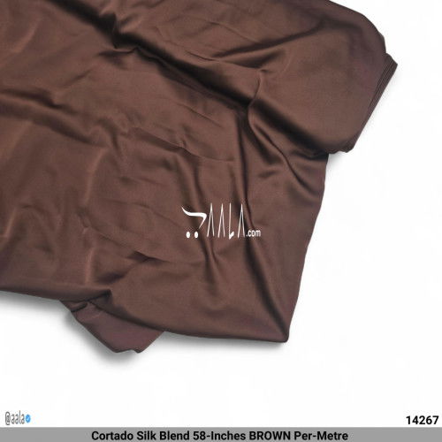 Cortado Silk Blend 58-Inches BROWN Per-Metre #14267
