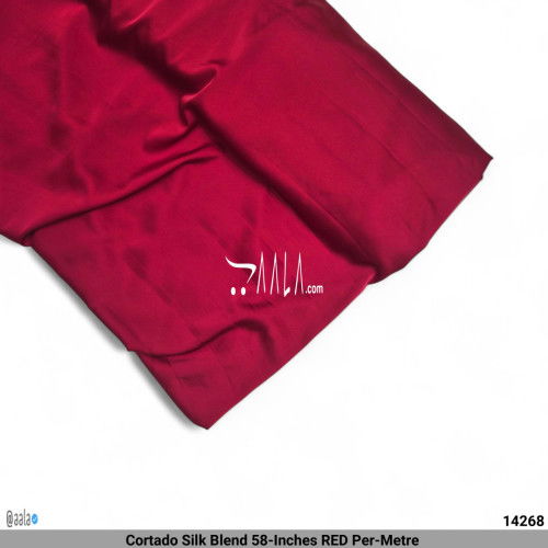 Cortado Silk Blend 58-Inches RED Per-Metre #14268