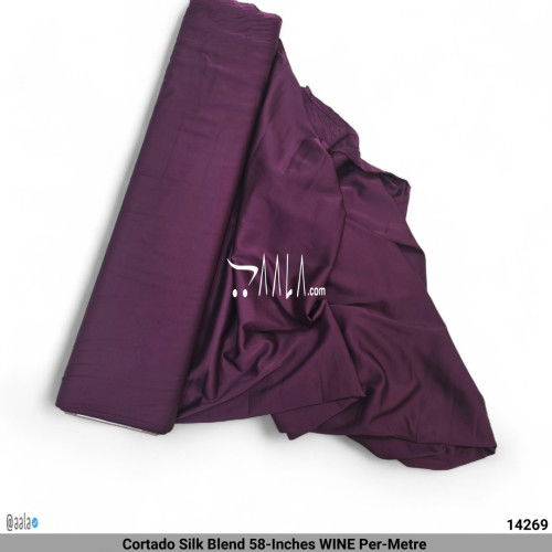 Cortado Silk Blend 58-Inches WINE Per-Metre #14269