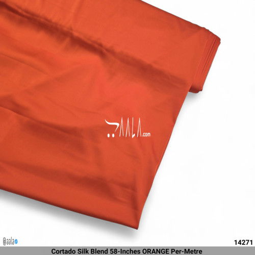 Cortado Silk Blend 58-Inches ORANGE Per-Metre #14271