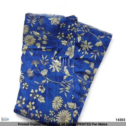 Printed-Dupion Silk Viscose 44-Inches PRINTED Per-Metre #14303