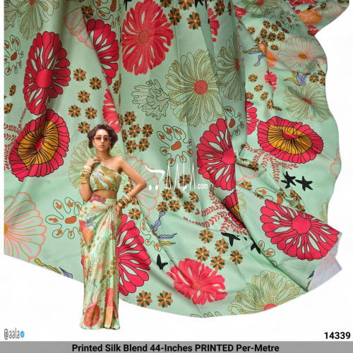 Printed Silk Blend 44-Inches PRINTED Per-Metre #14339