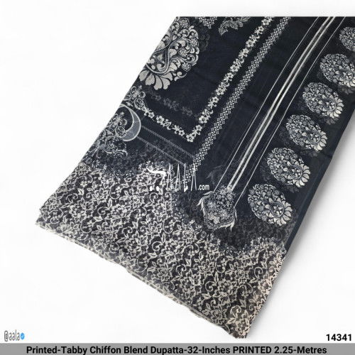 Printed-Tabby Chiffon Blend Dupatta-32-Inches PRINTED 2.25-Metres #14341