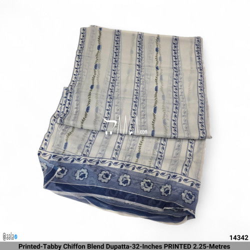 Printed-Tabby Chiffon Blend Dupatta-32-Inches PRINTED 2.25-Metres #14342