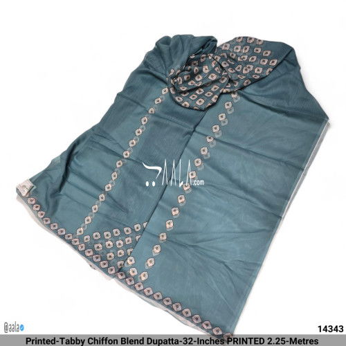 Printed-Tabby Chiffon Blend Dupatta-32-Inches PRINTED 2.25-Metres #14343