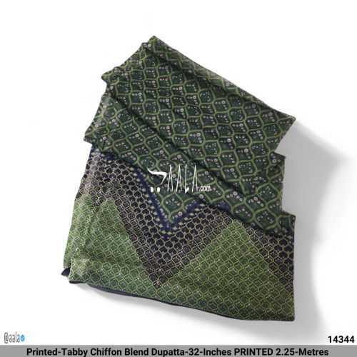 Printed-Tabby Chiffon Blend Dupatta-32-Inches PRINTED 2.25-Metres #14344