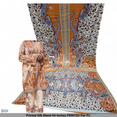 Printed Silk Blend 44-Inches PRINTED Per-Pc #14351