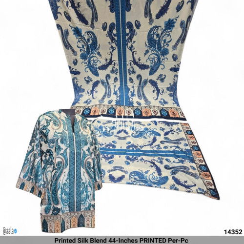 Printed Silk Blend 44-Inches PRINTED Per-Pc #14352