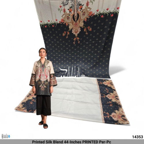 Printed Silk Blend 44-Inches PRINTED Per-Pc #14353