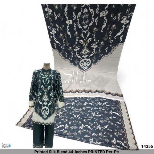 Printed Silk Blend 44-Inches PRINTED Per-Pc #14355