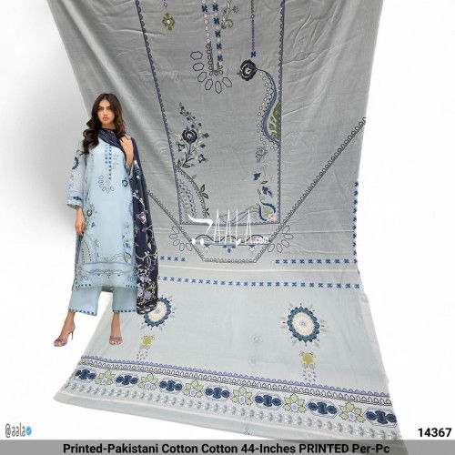 Printed-Pakistani Cotton Cotton 44-Inches PRINTED Per-Pc #14367