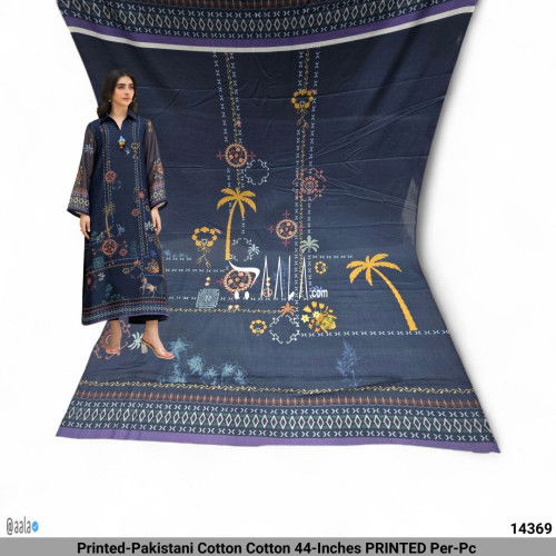 Printed-Pakistani Cotton Cotton 44-Inches PRINTED Per-Pc #14369