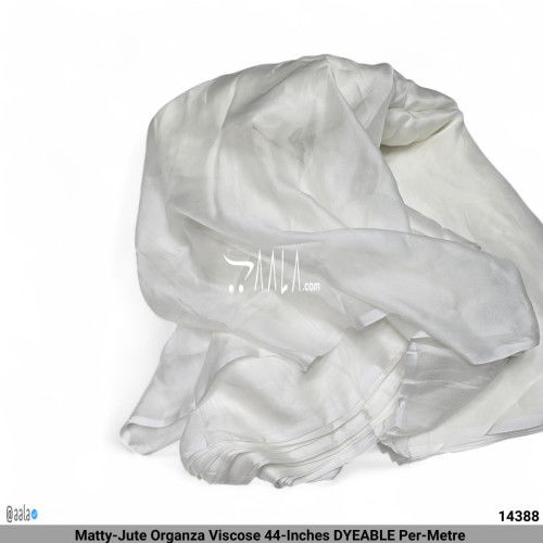 Matty-Jute Organza Viscose 44-Inches DYEABLE Per-Metre #14388