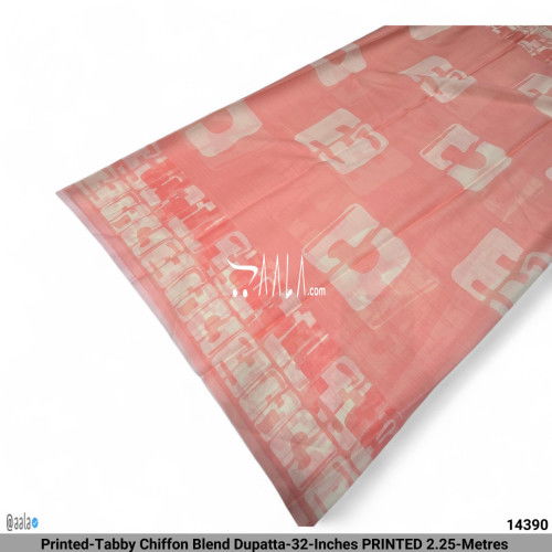 Printed-Tabby Chiffon Blend Dupatta-32-Inches PRINTED 2.25-Metres #14390