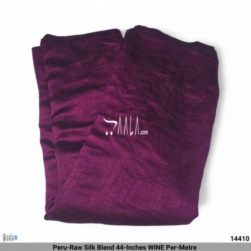 Peru-Raw Silk Blend 44-Inches WINE Per-Metre #14410