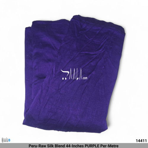 Peru-Raw Silk Blend 44-Inches PURPLE Per-Metre #14411