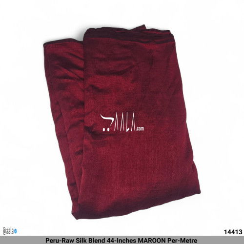 Peru-Raw Silk Blend 44-Inches MAROON Per-Metre #14413