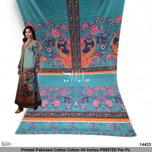 Printed-Pakistani Cotton Cotton 44-Inches PRINTED Per-Pc #14423