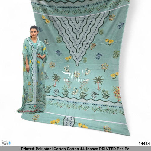 Printed-Pakistani Cotton Cotton 44-Inches PRINTED Per-Pc #14424
