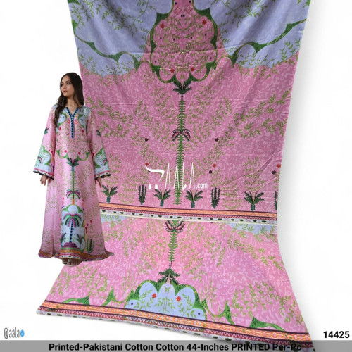Printed-Pakistani Cotton Cotton 44-Inches PRINTED Per-Pc #14425