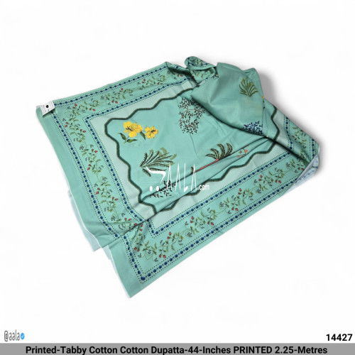 Printed-Tabby Cotton Cotton Dupatta-44-Inches PRINTED 2.25-Metres #14427