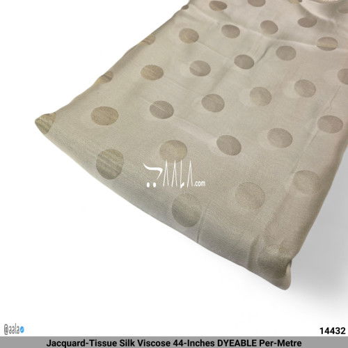 Jacquard-Tissue Silk Viscose 44-Inches DYEABLE Per-Metre