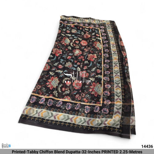 Printed-Tabby Chiffon Blend Dupatta-32-Inches PRINTED 2.25-Metres