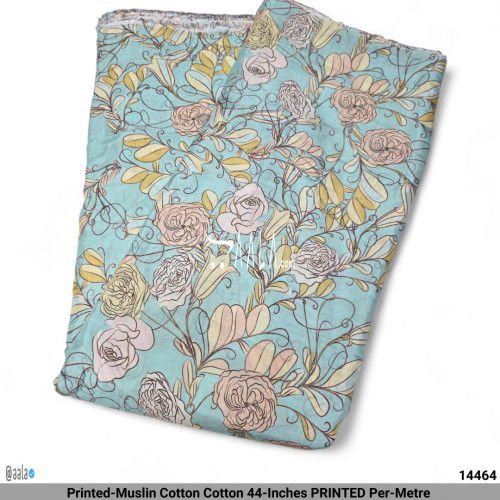 Printed-Muslin Cotton Cotton 44-Inches PRINTED Per-Metre 