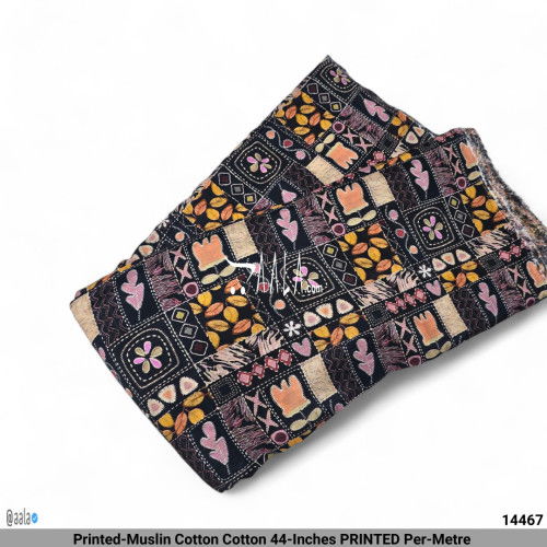 Printed-Muslin Cotton Cotton 44-Inches PRINTED Per-Metre 