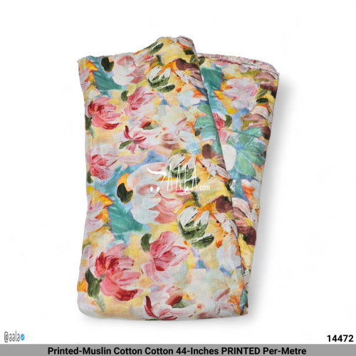 Printed-Muslin Cotton Cotton 44-Inches PRINTED Per-Metre 