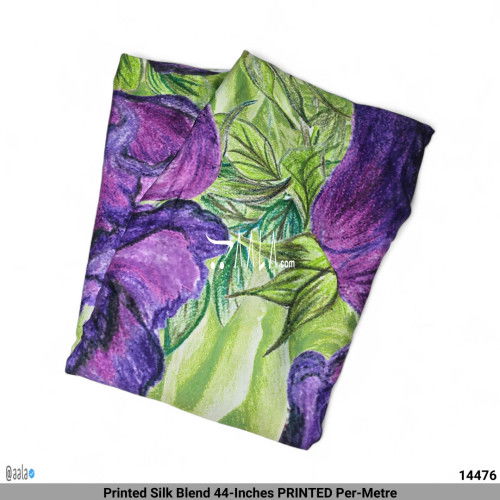 Printed Silk Blend 44-Inches PRINTED Per-Metre