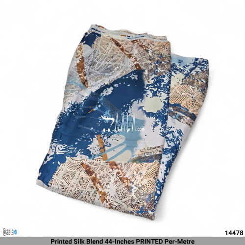 Printed Silk Blend 44-Inches PRINTED Per-Metre