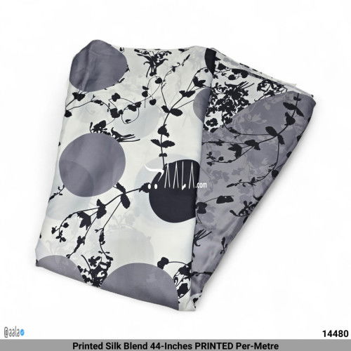 Printed Silk Blend 44-Inches PRINTED Per-Metre