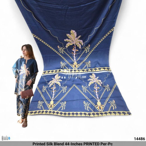 Printed Silk Blend 44-Inches PRINTED Per-Pc 