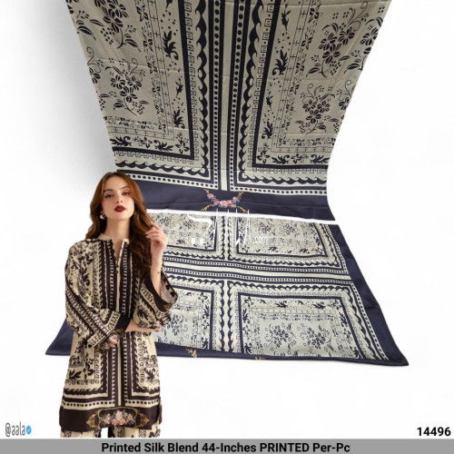 Printed Silk Blend 44-Inches PRINTED Per-Pc 