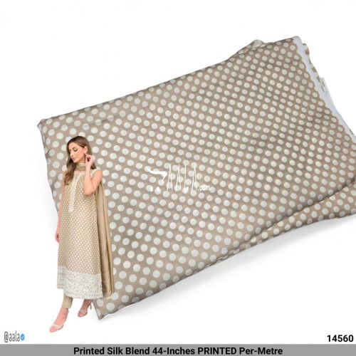 Printed Silk Blend 44-Inches PRINTED Per-Metre