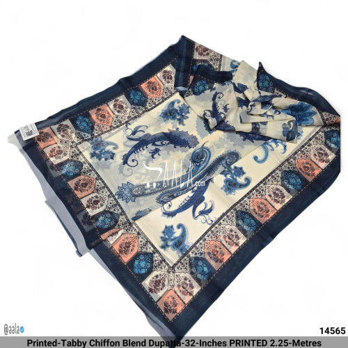 Printed-Tabby Chiffon Blend Dupatta-32-Inches PRINTED 2.25-Metres