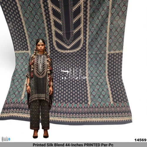 Printed Silk Blend 44-Inches PRINTED Per-Pc