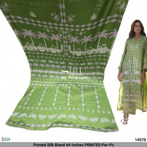 Printed Silk Blend 44-Inches PRINTED Per-Pc