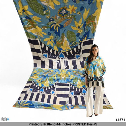 Printed Silk Blend 44-Inches PRINTED Per-Pc