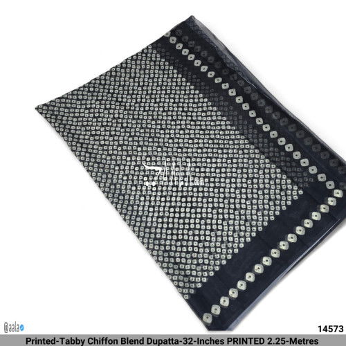 Printed-Tabby Chiffon Blend Dupatta-32-Inches PRINTED 2.25-Metres 